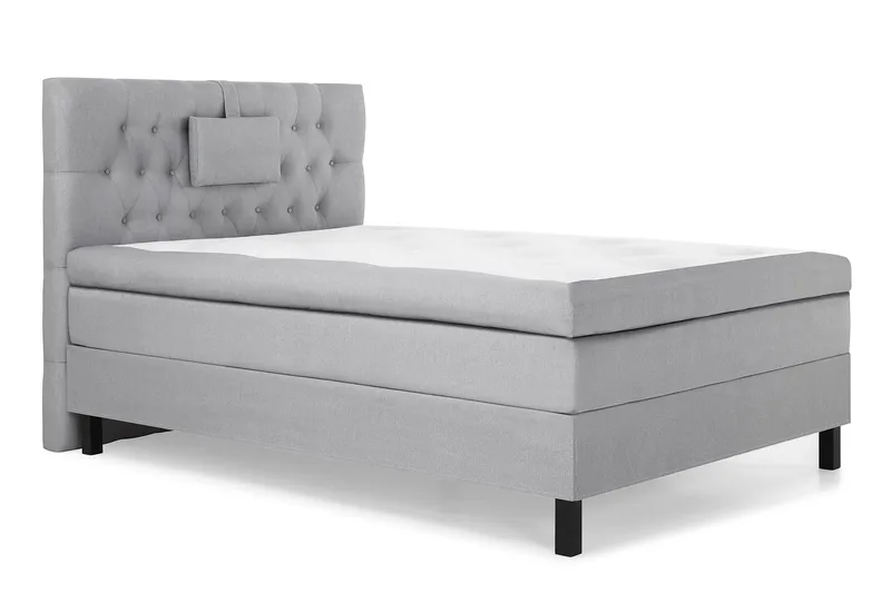 Lucky Komplett Sängpaket 120x200 Polyeter Diamant Sänggavel - Nackkudde Liten Mellangrå - Products - Möbler - Säng - Enkelsäng