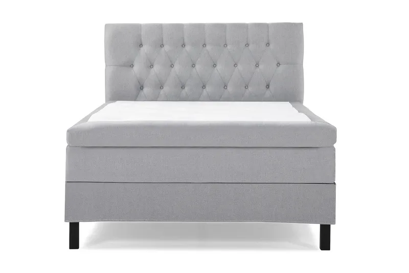 Lucky Komplett Sängpaket 140x200 Latex Diamant Sänggavel, Mellangrå