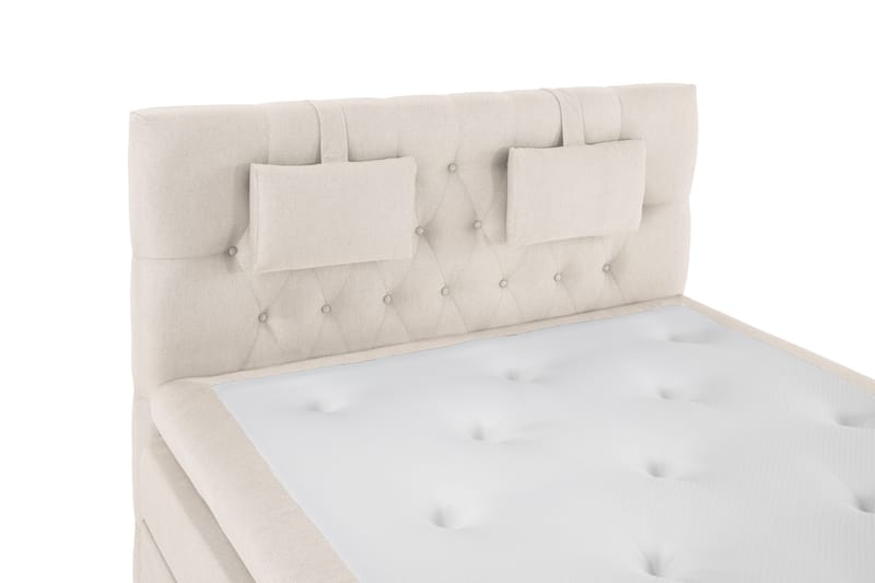 Lucky Komplett Sängpaket 140x200 Memory Diamant Sänggavel - Nackkudde Liten Beige - Products - Möbler - Säng - Kontinentalsäng