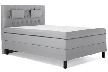 Lucky Komplett Sängpaket 140x200 Memory Diamant Sänggavel - Nackkudde Liten Mellangrå - Products - Möbler - Säng - Kontinentalsäng