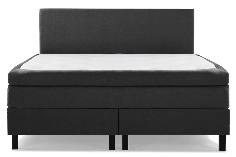 Lucky Komplett Sängpaket 160x200 Latex Slät - Svart/Grå - Products - Möbler - Säng - Kontinentalsäng