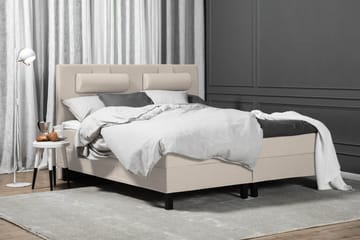 Lucky Komplett Sängpaket 160x200 Skum Slät Sänggavel - Nackkudde Stor Beige - Products - Möbler - Säng - Kontinentalsäng