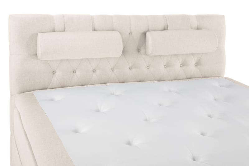 Lucky Komplett Sängpaket 160x200 Polyeter Diamant Sänggavel - Nackkudde Stor Beige - Products - Möbler - Säng - Kontinentalsäng