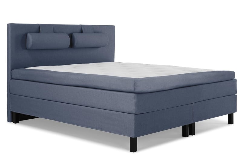 Lucky Komplett Sängpaket 160x200 Polyeter Slät - Nackkudde Stor Mörkblå - Products - Möbler - Säng - Kontinentalsäng