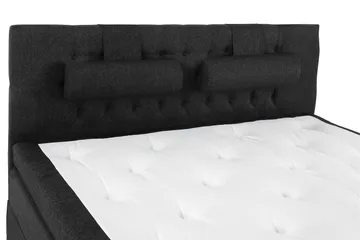 Lucky Komplett Sängpaket 180x200 Latex Diamant - Nackkudde Stor Svart/Grå/PU - Products - Möbler - Säng - Kontinentalsäng