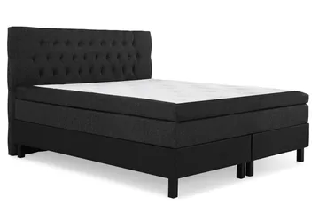 Lucky Komplett Sängpaket 180x200 Latex Diamant - Svart/Grå/PU - Products - Möbler - Säng - Kontinentalsäng