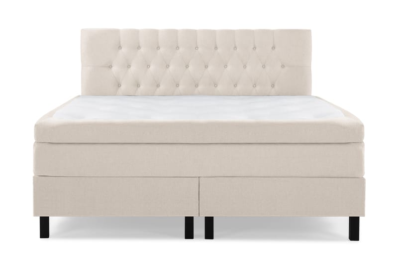 Lucky Komplett Sängpaket 180x200 Memory Diamant Sänggavel, Beige