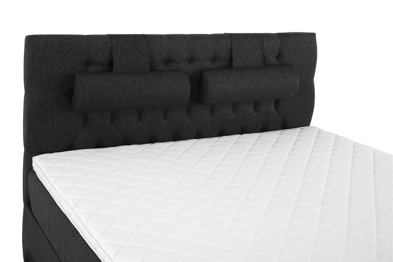 Lucky Komplett Sängpaket 180x200 Skum Diamant - Nackkudde Stor Svart/Grå/PU - Products - Möbler - Säng - Kontinentalsäng