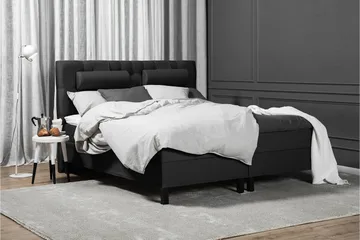Lucky Komplett Sängpaket 180x200 Skum Diamant - Svart/Grå - Products - Möbler - Säng - Kontinentalsäng