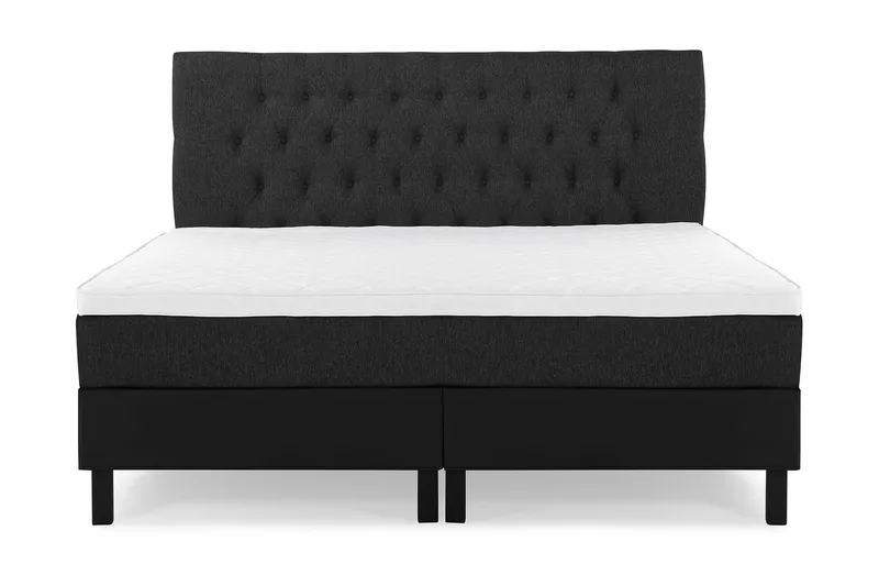 Lucky Komplett Sängpaket 180x200 Skum Diamant - Svart/Grå/PU - Products - Möbler - Säng - Kontinentalsäng