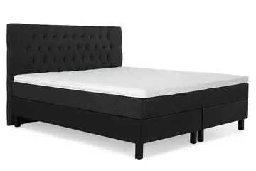 Lucky Komplett Sängpaket 180x200 Skum Diamant - Svart/Grå/PU - Products - Möbler - Säng - Kontinentalsäng