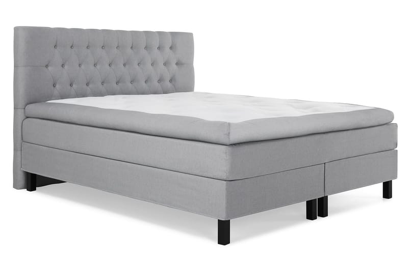 Lucky Komplett Sängpaket 180x200 Polyeter Diamant Sänggavel - Grå - Products - Möbler - Säng - Kontinentalsäng