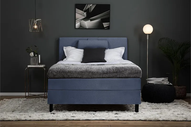 Lucky Kontinentalsäng 120x200 cm - Mörkblå - Products - Möbler - Säng - Enkelsäng