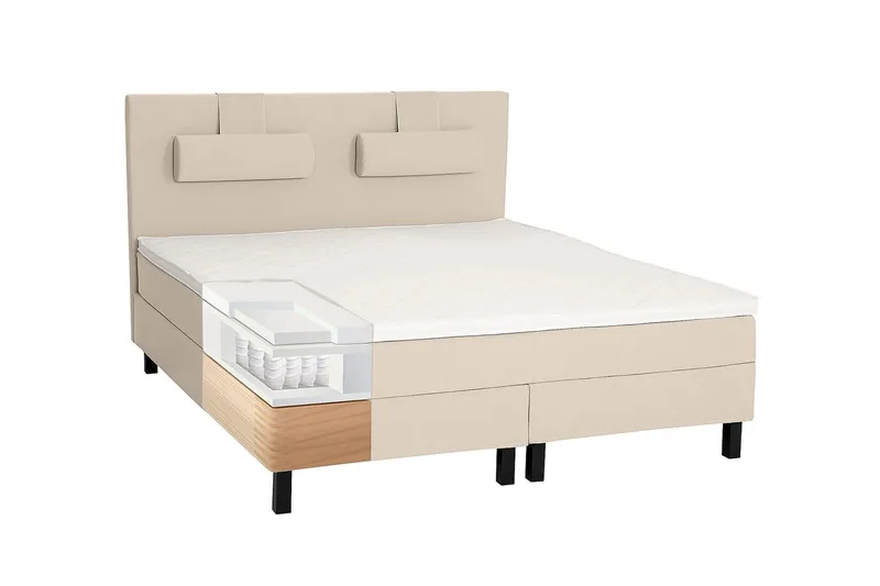 Lucky Kontinentalsäng 160x200 cm - Beige / Ljus - Products - Möbler - Säng - Kontinentalsäng