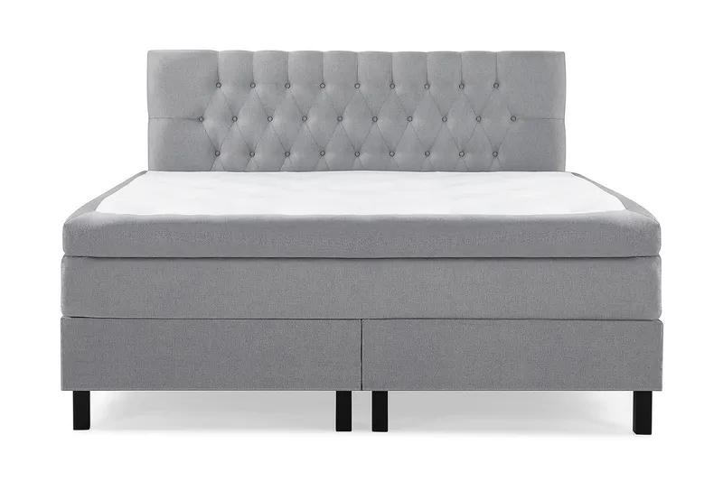 Lucky Kontinentalsäng 160x200Polyeter - Ljusgrå - Products - Möbler - Säng - Kontinentalsäng