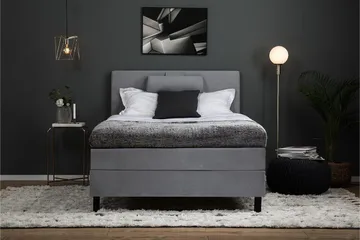 Lucky Sängpaket 120x200 Polyeter Slät - Grå - Products - Möbler - Säng - Enkelsäng