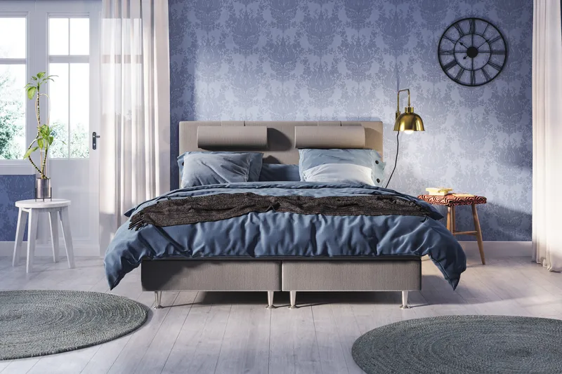 Meja Sängpaket 160x200 - Ljusgrå - Products - Möbler - Säng - Kontinentalsäng