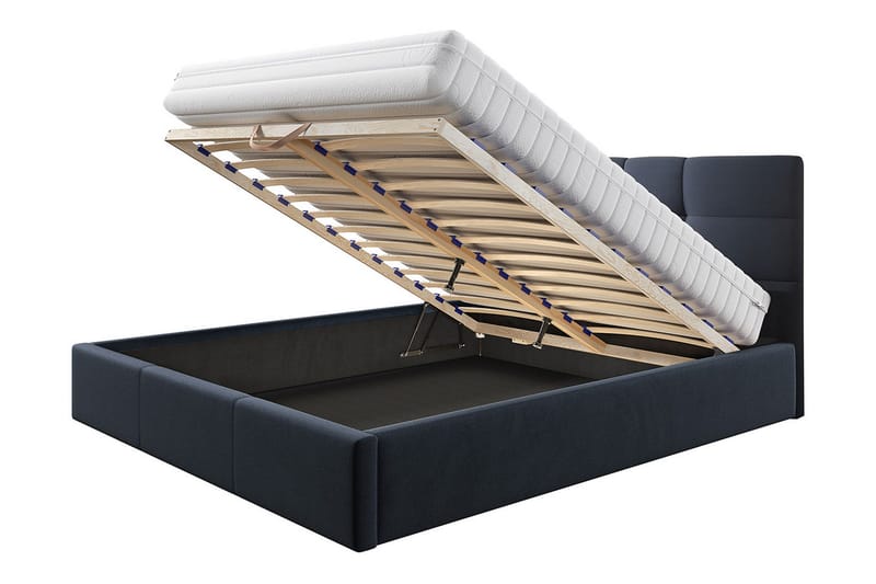 Nieres Förvaringssäng 160x200cm LED-belysning - Mörkgrå - Products - Möbler - Säng - Säng med förvaring