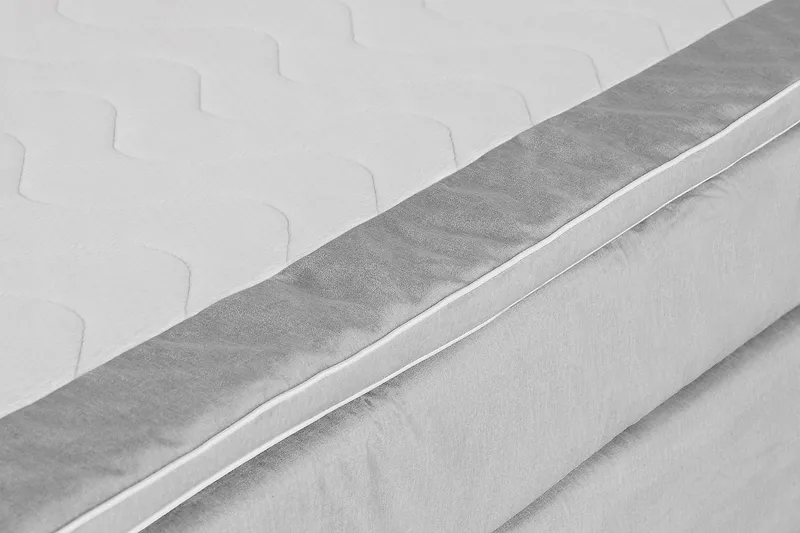 Princess Kontinentalsäng 120x200cm - Ljusgrå/Sammet - Products - Möbler - Säng - Enkelsäng
