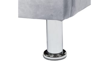Säng med förvaring Metz - Grå, Silver/Sammet, 90x200 cm - Products - Möbler - Säng - Säng med förvaring