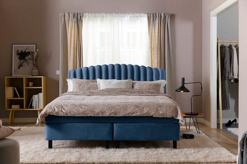 Davia Sänggavel 140 cm - Mörkblå/Sammet - Products - Möbler - Säng - Sängtillbehör & sänggavel - Sänggavel