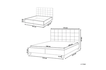 Sandrick Kontinentalsäng med Förvaring 160x200 - Grå - Products - Möbler - Säng - Säng med förvaring