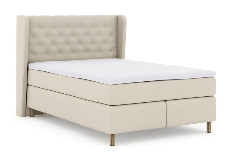 Select No 3 Komplett Sängpaket 140x200 Fast/Medium - Beige/Koppar - Products - Möbler - Säng - Kontinentalsäng