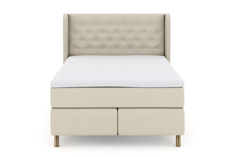 Select No 3 Komplett Sängpaket 140x200 Fast/Medium, Beige/Koppar