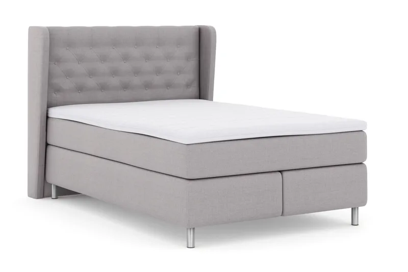 Select No 3 Komplett Sängpaket 140x200 Medium - Ljusgrå/Metall - Products - Möbler - Säng - Kontinentalsäng