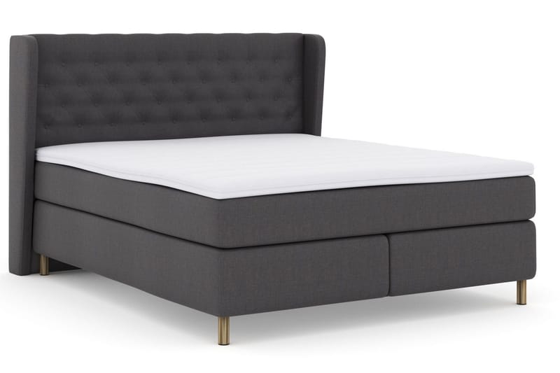Select No 3 Komplett Sängpaket 180x200 Fast/Medium - Mörkgrå/Koppar - Products - Möbler - Säng - Kontinentalsäng