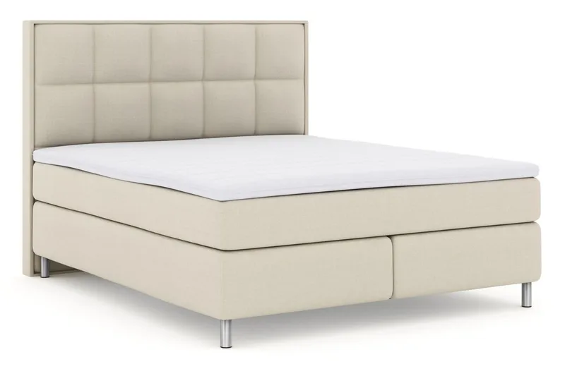 Select No 3 Komplett Sängpaket 210x210 Fast - Beige/Metall - Products - Möbler - Säng - Kontinentalsäng