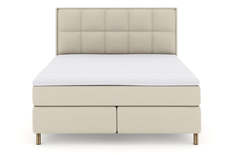 Select No 3 Komplett Sängpaket 210x210 Fast/Medium - Beige/Koppar - Products - Möbler - Säng - Kontinentalsäng