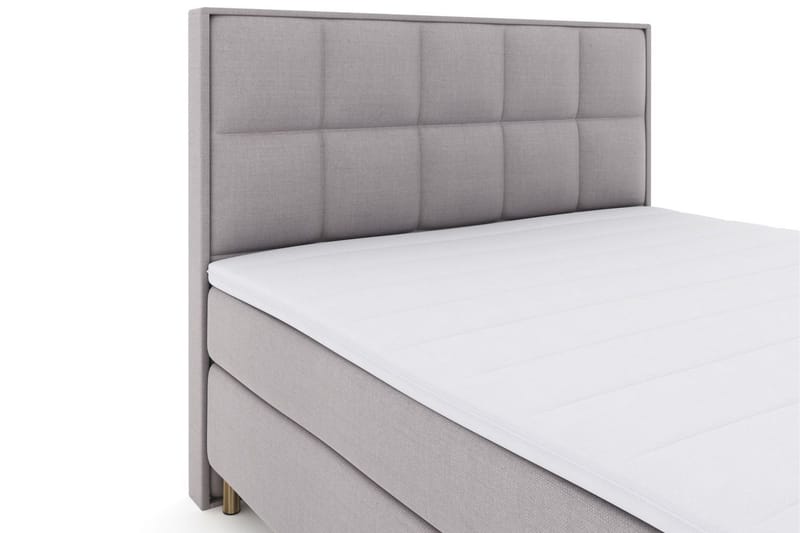 Select No 3 Komplett Sängpaket 210x210 Fast/Medium - Ljusgrå/Koppar - Products - Möbler - Säng - Kontinentalsäng
