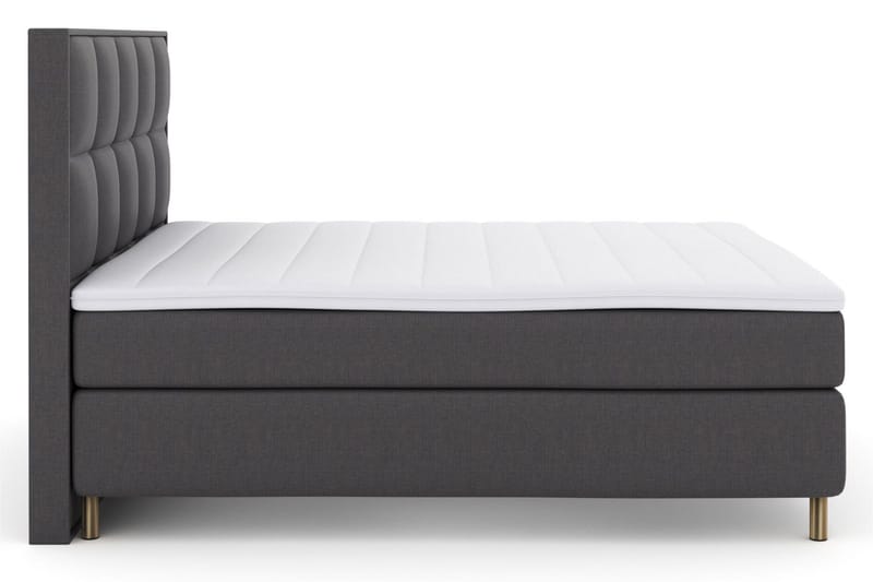 Select No 3 Komplett Sängpaket 210x210 Fast/Medium - Mörkgrå/Koppar - Products - Möbler - Säng - Kontinentalsäng