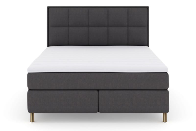 Select No 3 Komplett Sängpaket 210x210 Fast/Medium - Mörkgrå/Koppar - Products - Möbler - Säng - Kontinentalsäng