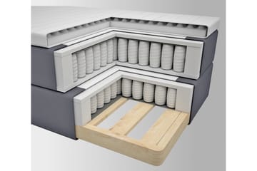 Select No 3 Kontinentalsäng 140x200 Fast/Medium - Ljusgrå/Koppar - Products - Möbler - Säng - Kontinentalsäng