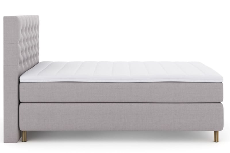 Select No 3 Kontinentalsäng 140x200 Fast/Medium - Ljusgrå/Koppar - Products - Möbler - Säng - Kontinentalsäng