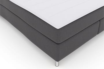 Select No 3 Kontinentalsäng 160x200 Fast/Medium - Mörkgrå/Metall - Products - Möbler - Säng - Kontinentalsäng