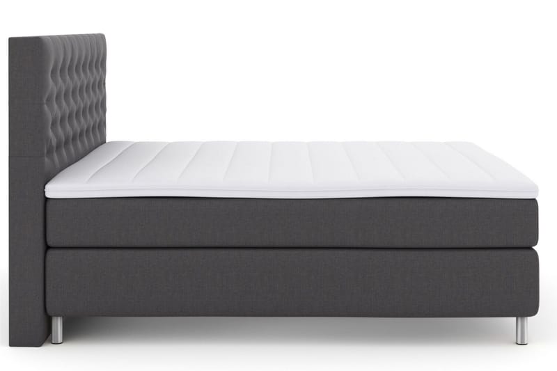 Select No 3 Kontinentalsäng 160x200 Fast/Medium - Mörkgrå/Metall - Products - Möbler - Säng - Kontinentalsäng
