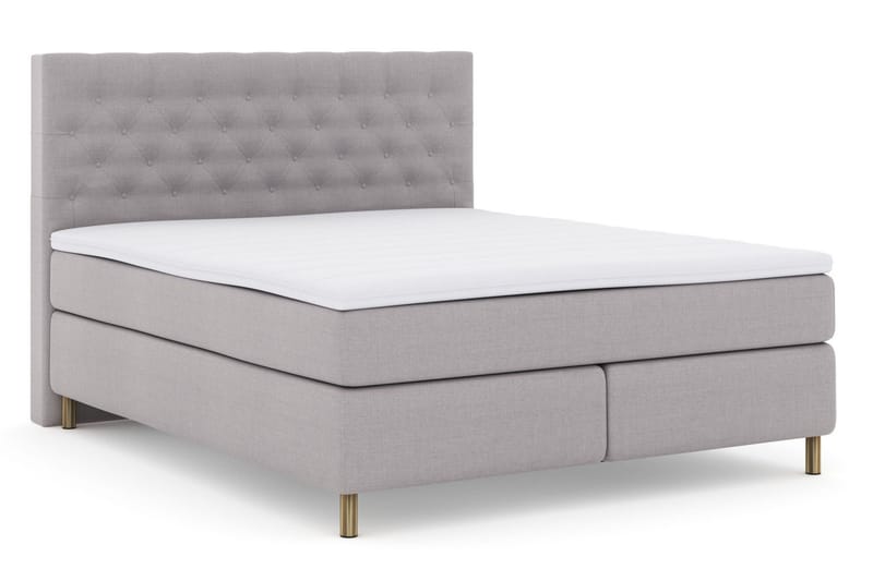 Select No 3 Kontinentalsäng 180x200 Fast/Medium - Ljusgrå/Koppar - Products - Möbler - Säng - Kontinentalsäng