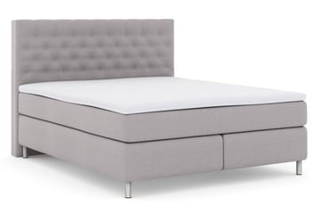 Select No 3 Kontinentalsäng 210x210 Fast - Ljusgrå/Metall - Products - Möbler - Säng - Kontinentalsäng