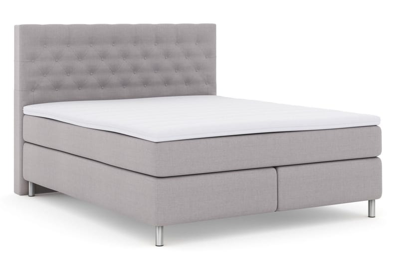 Select No 3 Kontinentalsäng 210x210 Fast - Ljusgrå/Metall - Products - Möbler - Säng - Kontinentalsäng