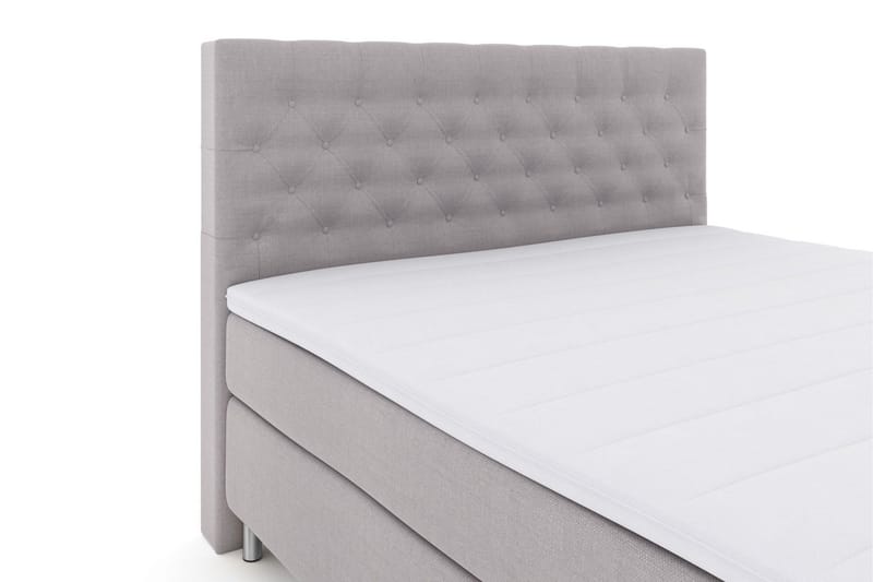 Select No 3 Kontinentalsäng 210x210 Fast - Ljusgrå/Metall - Products - Möbler - Säng - Kontinentalsäng