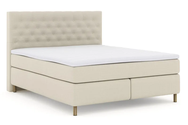 Select No 3 Kontinentalsäng 210x210 Fast/Medium - Beige/Koppar - Products - Möbler - Säng - Kontinentalsäng