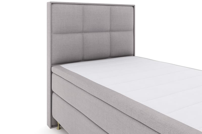 Select No 4 Komplett Sängpaket 120x200 Fast - Ljusgrå/Guld - Products - Möbler - Säng - Enkelsäng