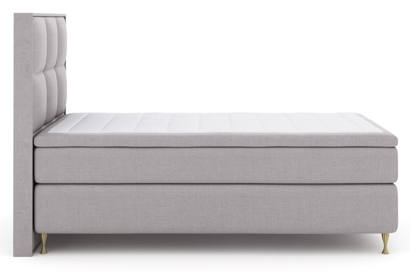 Select No 4 Komplett Sängpaket 120x200 Fast - Ljusgrå/Guld - Products - Möbler - Säng - Enkelsäng