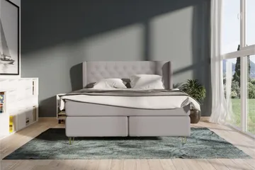Select No 4 Komplett Sängpaket 120x200 Fast - Ljusgrå/Guld - Products - Möbler - Säng - Enkelsäng