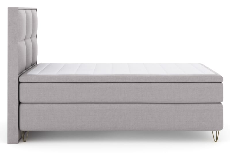 Select No 4 Komplett Sängpaket 120x200 Fast - Ljusgrå/Metall V-form - Products - Möbler - Säng - Enkelsäng