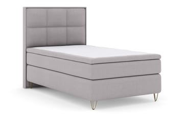 Select No 4 Komplett Sängpaket 120x200 Fast - Ljusgrå/Metall V-form - Products - Möbler - Säng - Enkelsäng