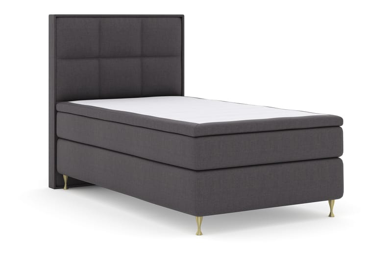 Select No 4 Komplett Sängpaket 120x200 Fast - Mörkgrå/Guld - Products - Möbler - Säng - Enkelsäng